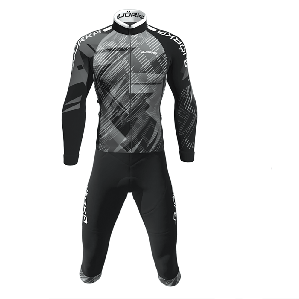 Cycling Gear Logo - Spring/Autumn Bjorka Cycling Long Sleeve Jersey
