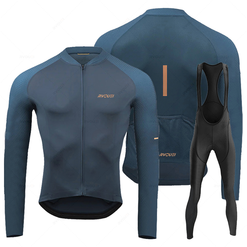 Cycling Gear Logo - Rvouei Breathable Long Sleeve Cycling Jersey