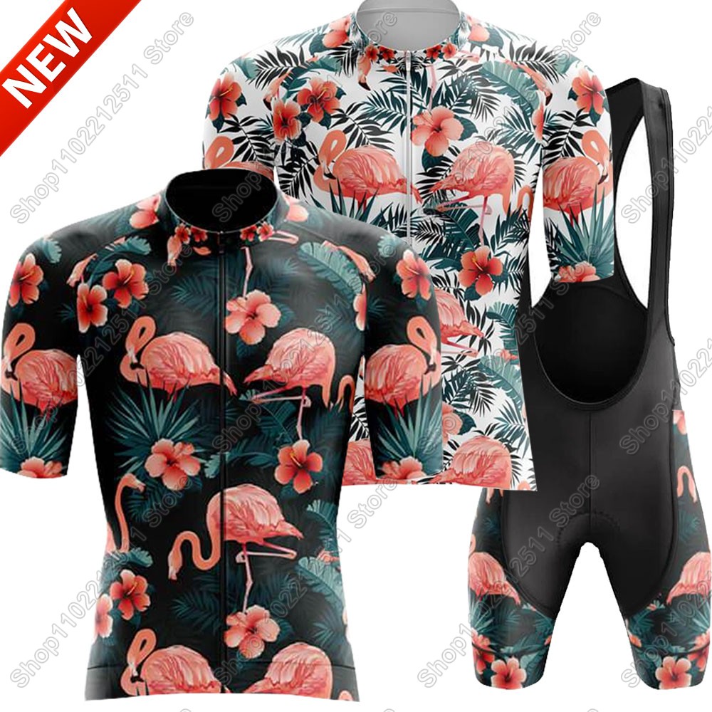 Cycling Gear Logo - 2025 Flamingo Cycling Jersey Set Bicycle