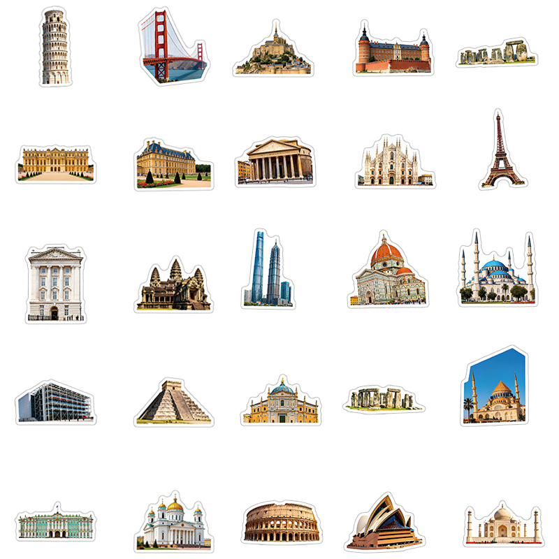 50PCS Famous City Landmark Tra - Vintage Cycling Gear recension och pris