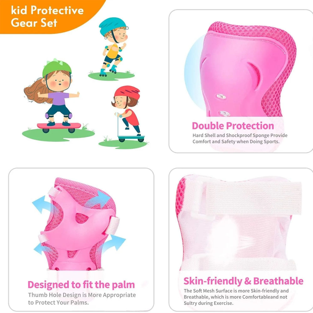 6Pcs Youth/Kids Knee Pads Elbo - Youth Cycling Gear recension och pris