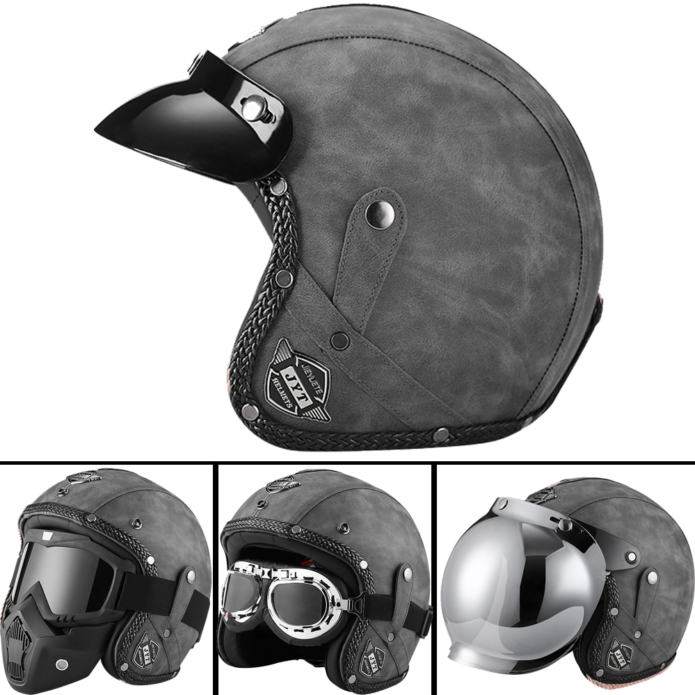 DOT 3/4 Open Face Motorcycle R - Vintage Cycling Gear recension och pris
