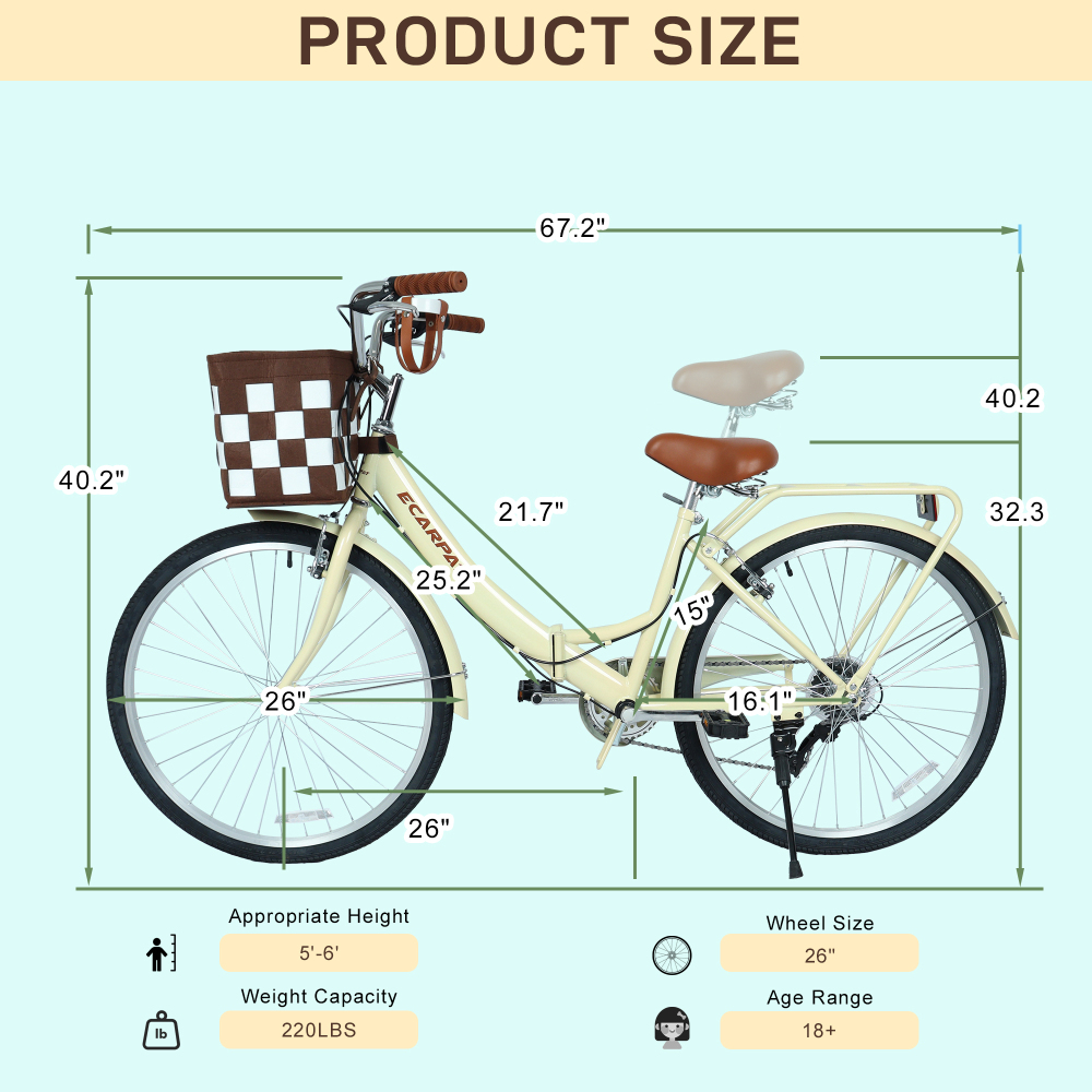 A26285B 26 Inch Folding City B - Carbon Bike Frame recension och pris