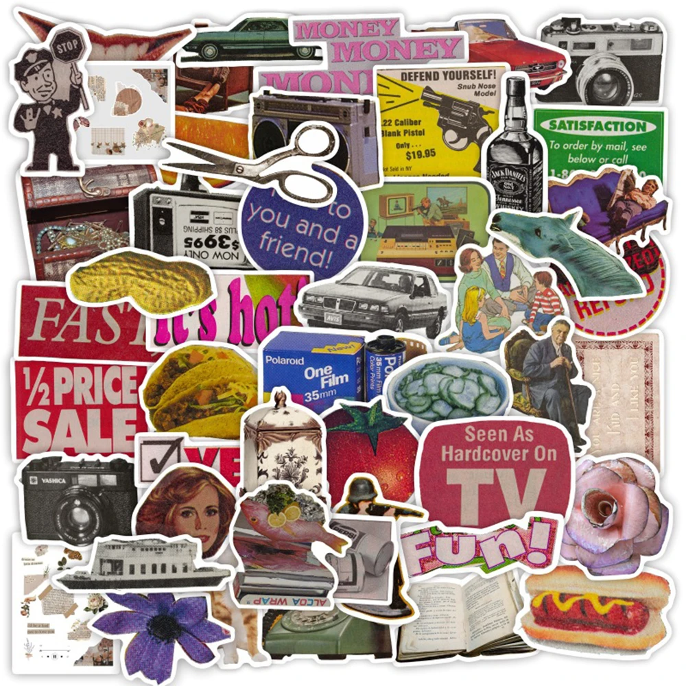 50pcs Vintage Graffiti Sticker - Vintage Cycling Gear recension och pris