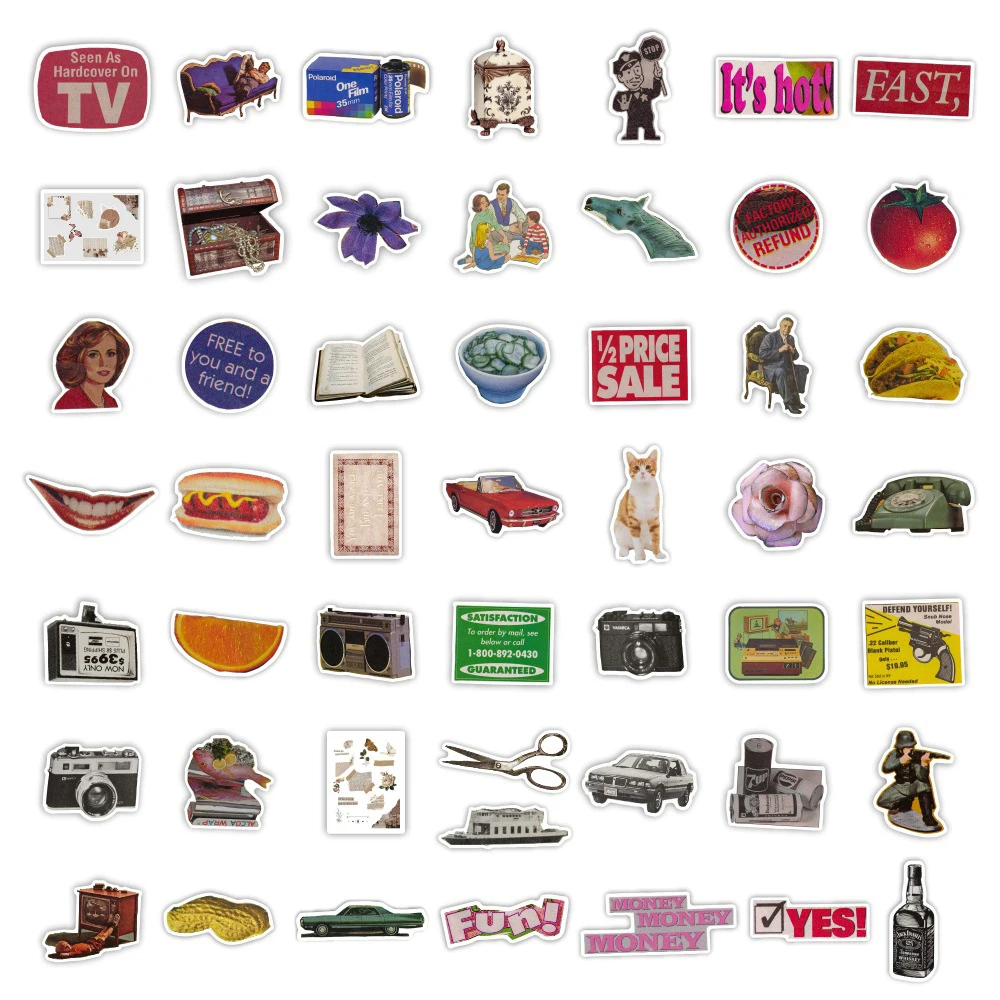 50pcs Vintage Graffiti Sticker - Vintage Cycling Gear recension och pris