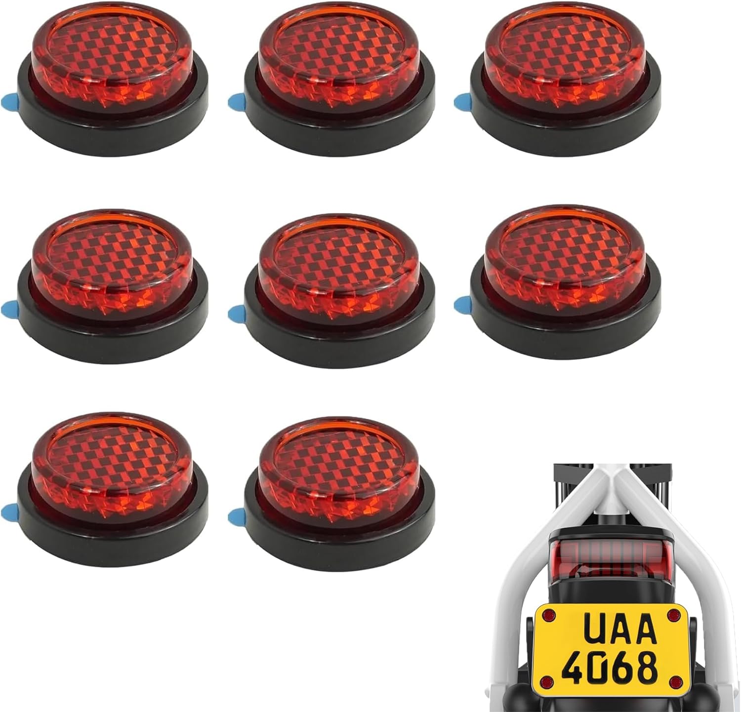6PCS Motorcycle Reflector Self - Vintage Cycling Gear recension och pris