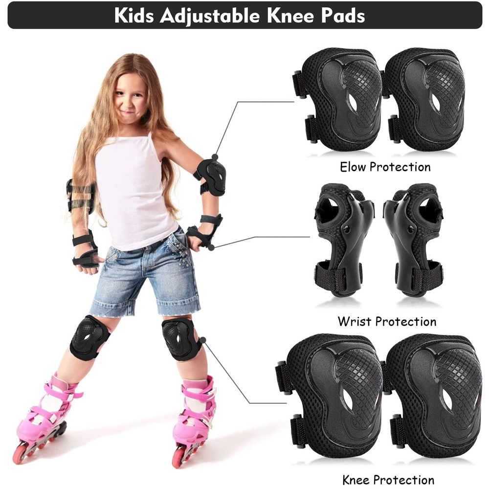 6Pcs Kids Knee Pads Elbow Pads - Cycling Safety Gear For Kids recension och pris