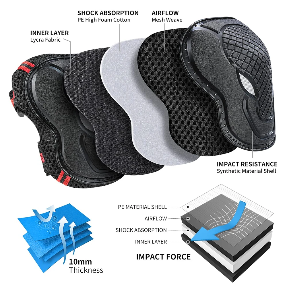 6PCS Youth/Kids Knee Pads Elbo - Youth Cycling Gear recension och pris