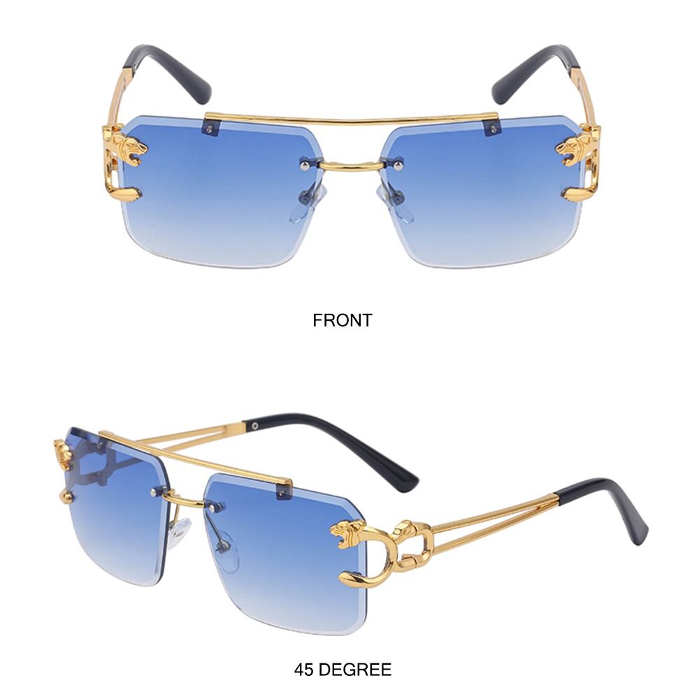 Fashion Leopard Rimless Square - Vintage Cycling Gear recension och pris