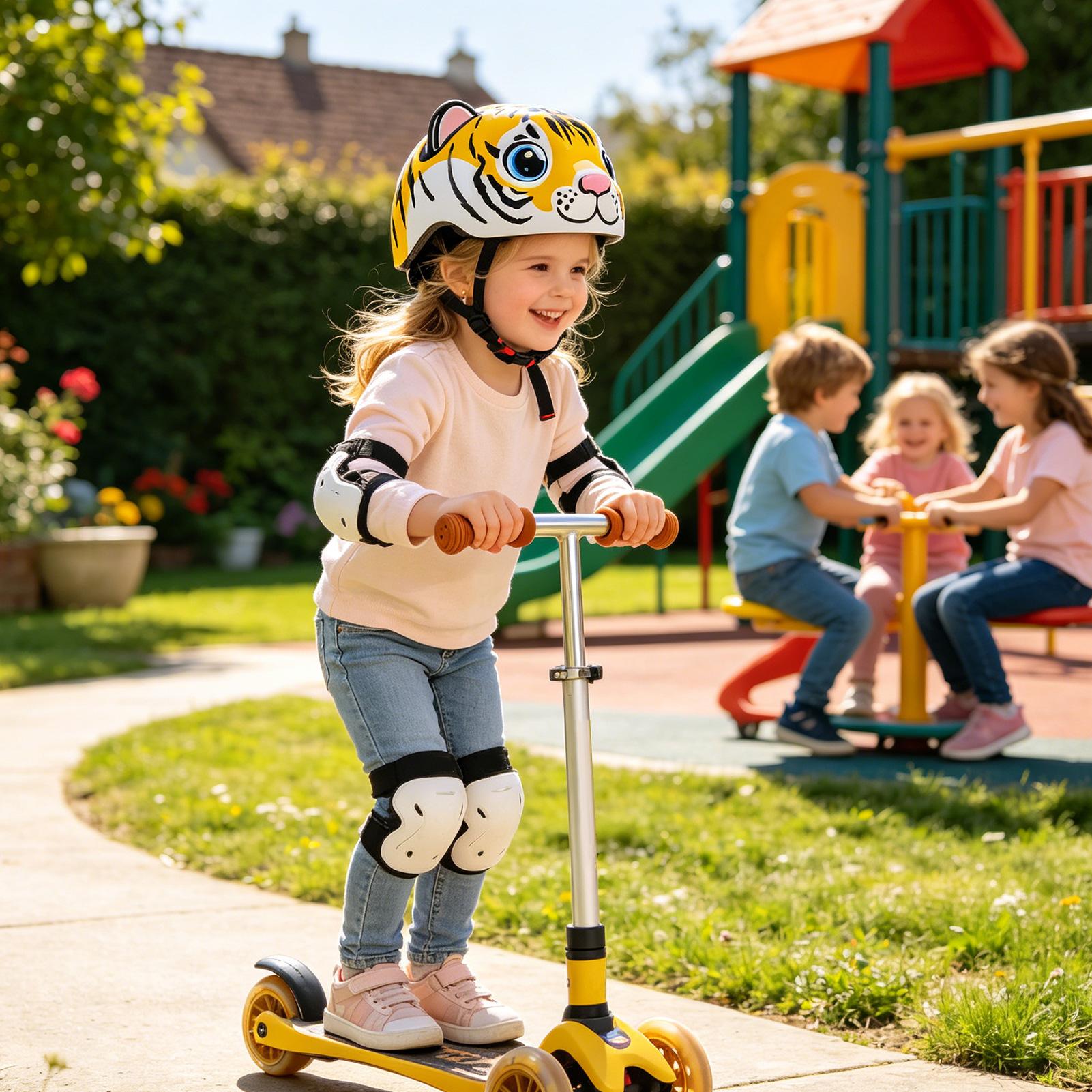 Kids Helmet Tiger Pattern Adju - Cycling Safety Gear For Kids recension och pris