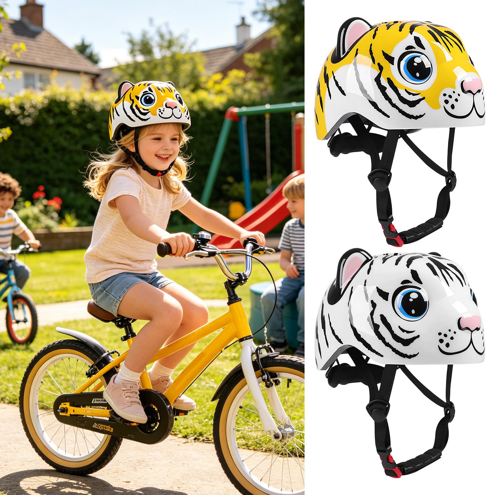Kids Helmet Tiger Pattern Adju - Cycling Safety Gear For Kids recension och pris