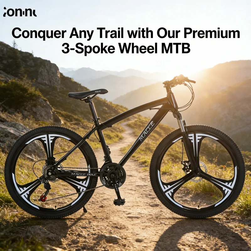 Black 24-inch Three-Knife Moun - Carbon Bike Frame recension och pris